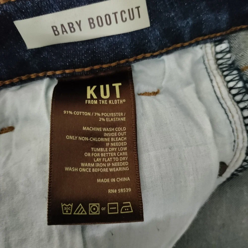 Kut from the Kloth Baby Bootcut Jeans Blue Dark Wash Stretch Denim‎ 16S 2850